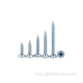 Skru Crossed Cross Steel Blue White Zinc Tapping Screws